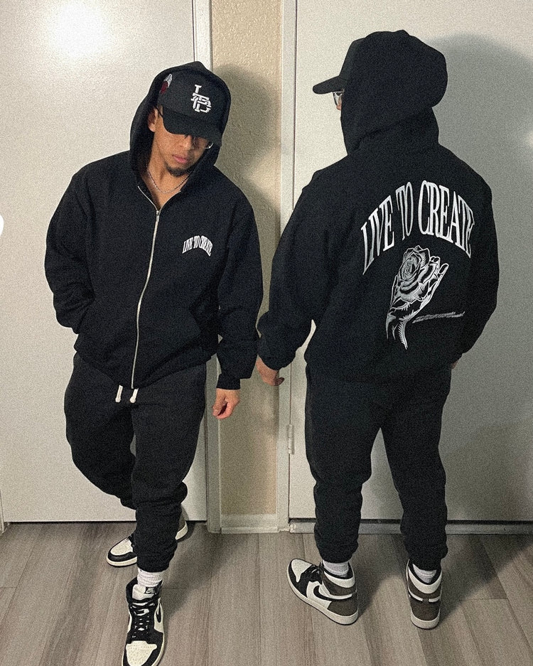 GENESIS Zip-Up Hoodie | Black