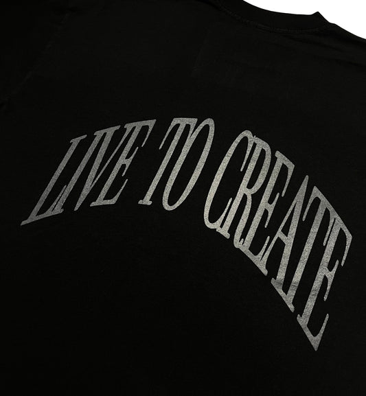 LIVE TO CREATE Tee | Black