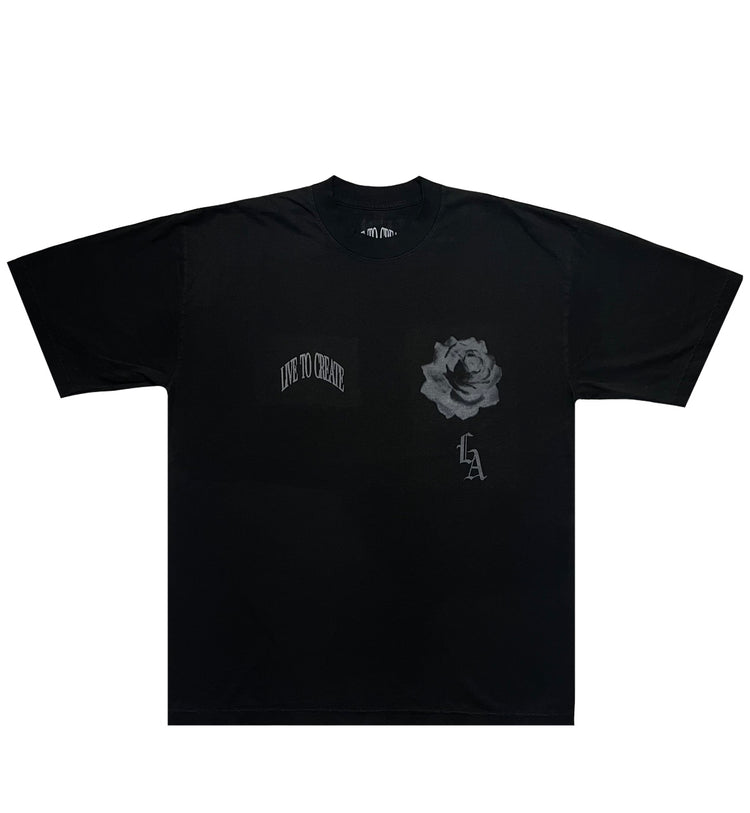 MIDNIGHT ROSE Tee | Black