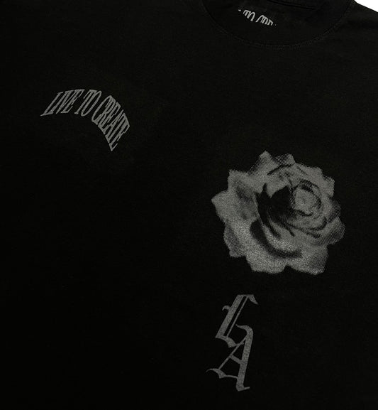 MIDNIGHT ROSE Tee | Black