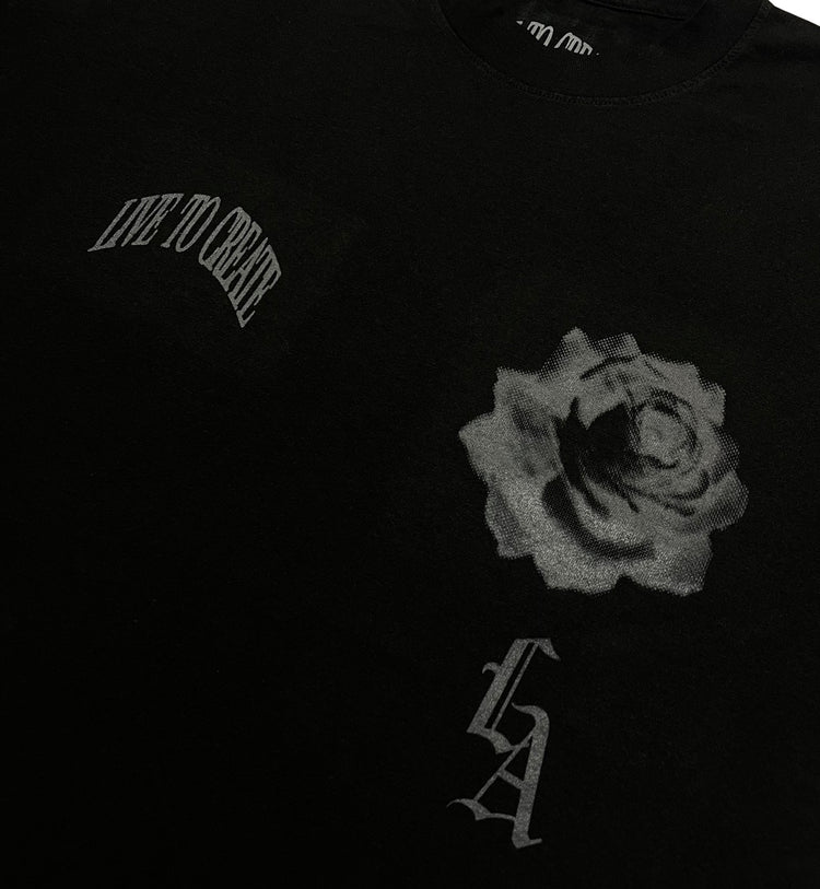 MIDNIGHT ROSE Tee | Black