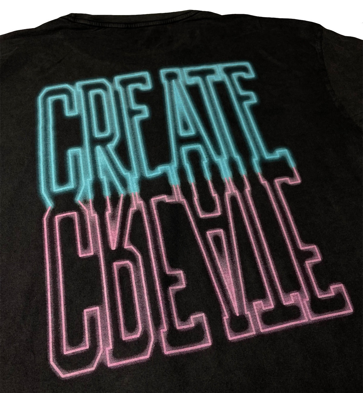 CREATE” Vol. 2 NEON tee | Vintage Black