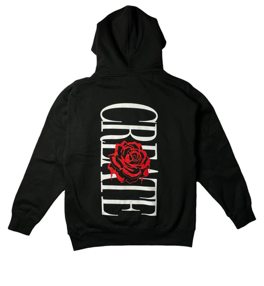 “BE A ROSE” Hoodie | Black